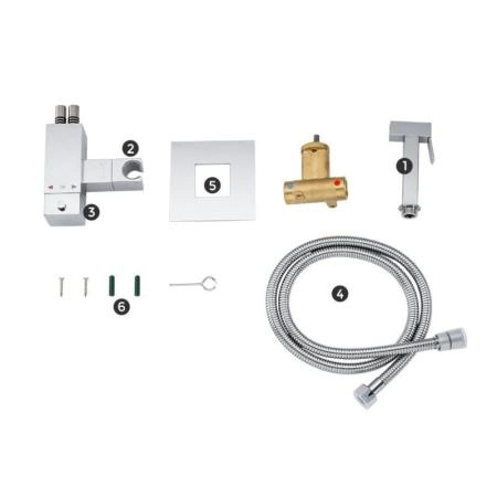 Гигиенический  душ Gappo G7207-40 встраиваемый термостат, хром