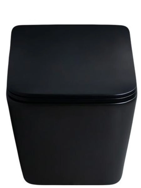 Унитаз Gid Tr2144Bm 52 см подвесной безободковый микролифт черный матовый