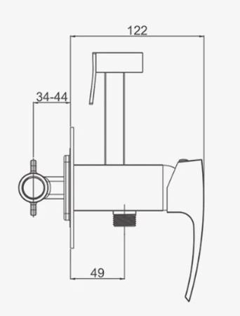 Гигиенический душ Gappo G7207-8 белый/хром встроенный