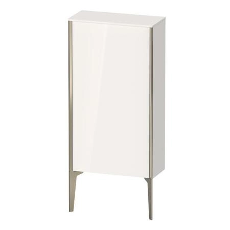 Duravit XViu Шкаф подвесной 50x24x89см, с 1 дверью, 2 стеклянными полками (петли справа), цвет: белый глянцевый/champagne matt