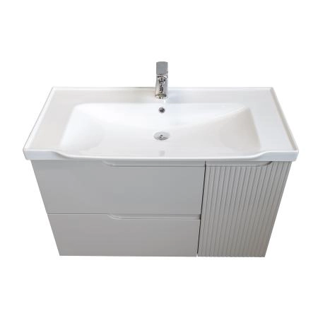 Тумба с раковиной Comforty Сидней-100 00-00022768CF серый шелк с раковиной CF188057-100
