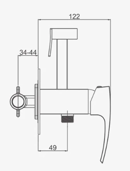 Гигиенический душ Gappo G7207-8 белый/хром встроенный