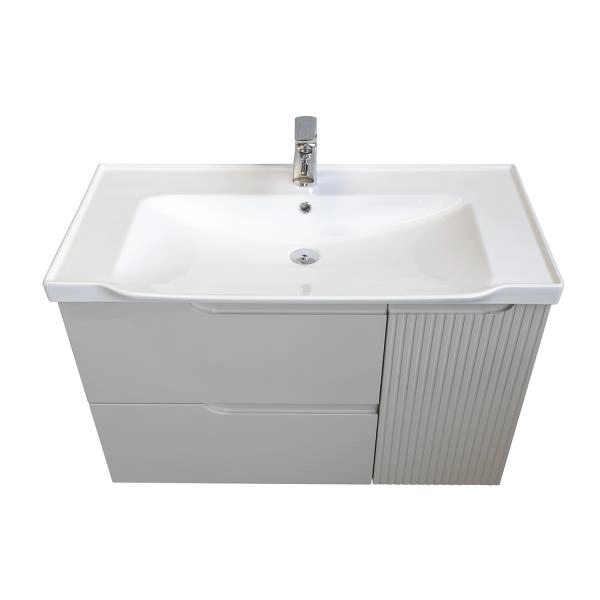 Тумба с раковиной Comforty Сидней-100 00-00022768CF серый шелк с раковиной CF188057-100