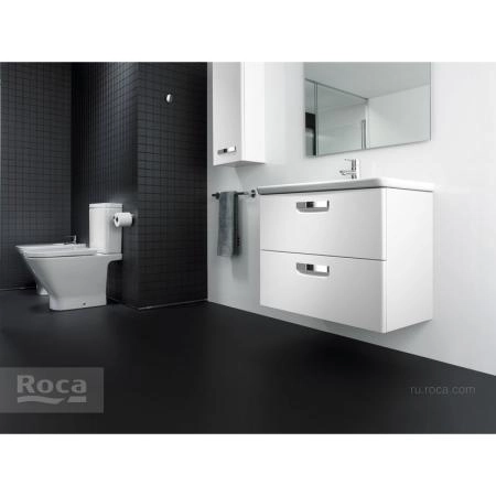 Тумба под раковину Roca The Gap 80 белый глянец ZRU9302877