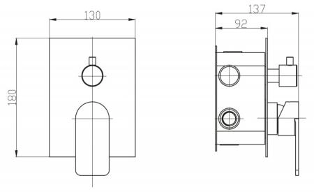 Смеситель для душа BELBAGNO NOVA NOV-SDMC-IN сатин