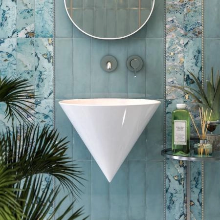 Раковина Kerama Marazzi CONO КОНО CO.wb.44 подвесная 44, белая глянцевая