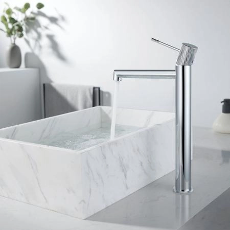 Смеситель высокий для раковины Vincea Desire VBF-1D2CH однорычажный, хром