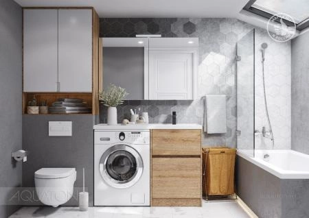 Тумба под раковину AQUATON Лондри 60 Дуб Сантана без фасада 1A266901LH0C0