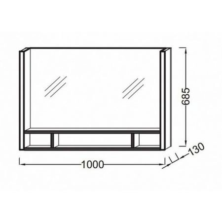 Зеркало Jacob Delafon TERRACE EB1182-NF 100 см