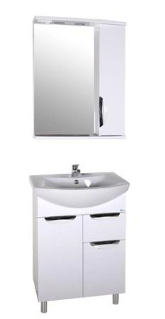 Зеркальный шкаф ASB-Mebel Мессина 9886 572х176 мм с подсветкой цвет белый глянец