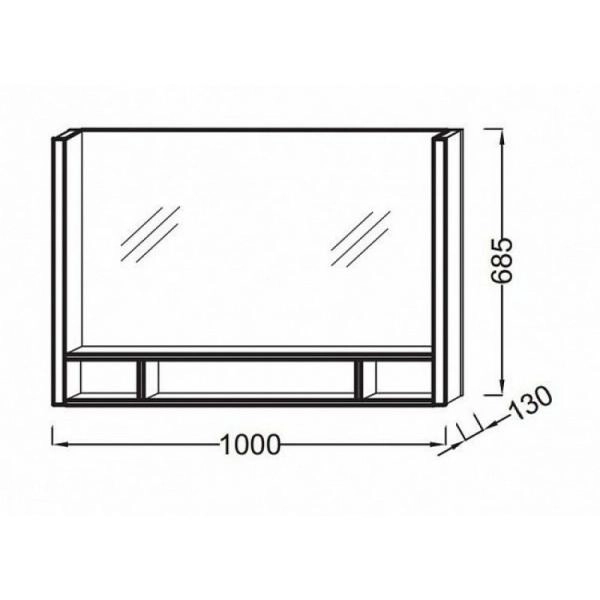 Зеркало Jacob Delafon TERRACE EB1182-NF 100 см