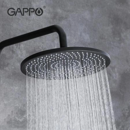 Тропический душ Gappo G006-25 черный 254mm