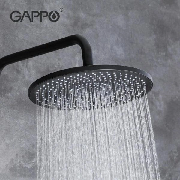 Тропический душ Gappo G006-25 черный 254mm