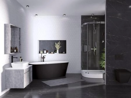 Ванна GROSSMAN GR-2601 Black (70x170x60) отдельностоящая