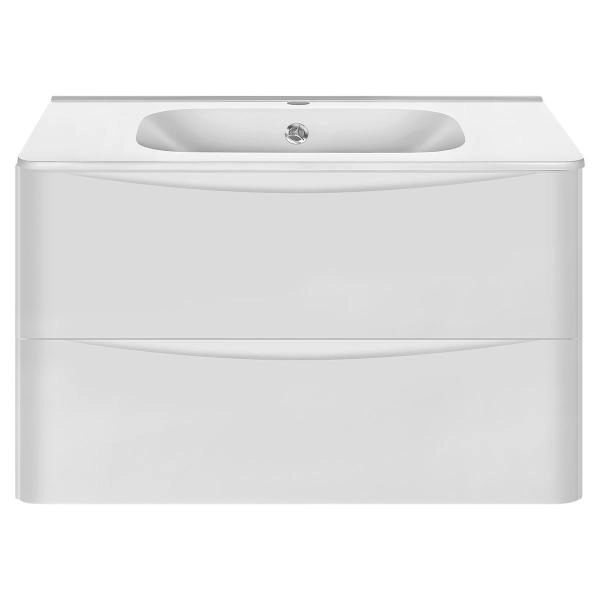 Тумба под раковину Vincea Paola 800 подвесная, 2 выкатных ящика soft close, G.White