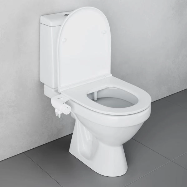 Унитаз-компакт безободковый c биде Damixa Origin Evo 421788607SC с сиденьем микролифт белый