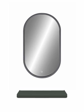 Зеркало Континент Prime standart 450x800 серый ЗЛП1079 с подсветкой