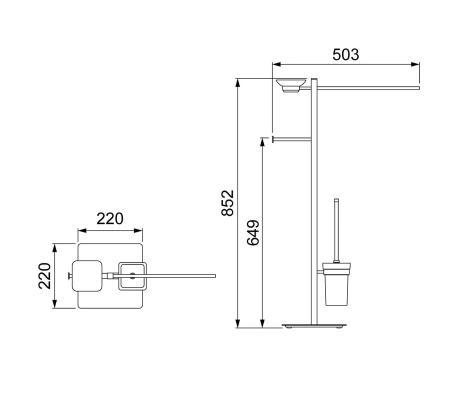 Стойка в ванную комнату Timo Selene (10085/00) хром