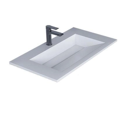 Раковина для ванной полувстраиваемая Uperwood Next Premium 100 см, прямоугольная, белая