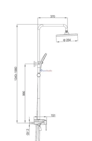 Душевая система Gappo G2496-20 Хром с изливом