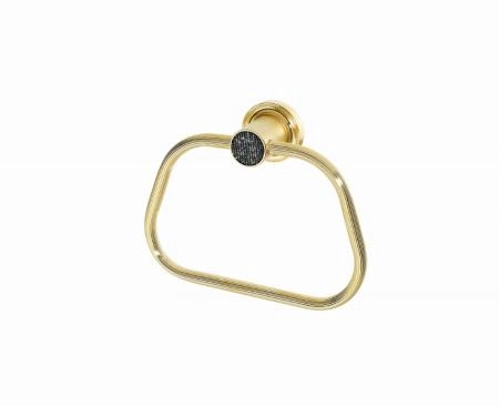 Полотенцедержатель Boheme кольцо ROYALE CRISTAL BLACK GOLD 10925-G-B