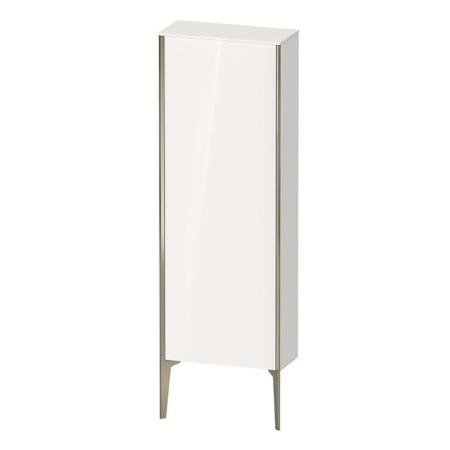 Duravit XViu Шкаф подвесной 50x24x133см, с 1 дверью, 3 стеклянными полками (петли слева), цвет: белый глянцевый/champagne matt