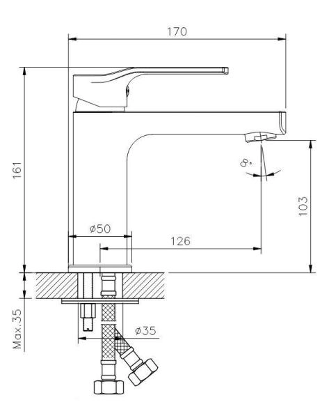 Смеситель Koller Pool STREAM для раковины