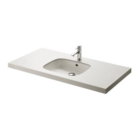 TOTO Public Раковина 54x46см, встраиваемая снизу, с переливом, CeFiONtect, цвет: белый