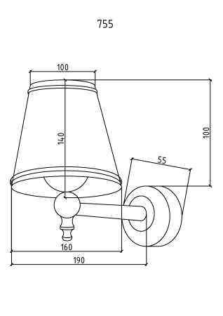 Бра Boheme хром 755 755