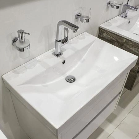 Тумба с раковиной Comforty Дублин-75 белый глянец