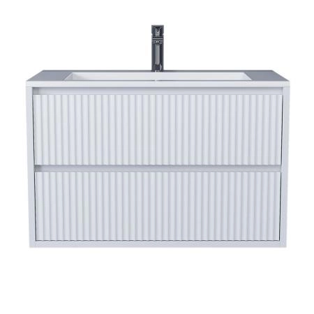 Тумба под раковину для ванной Uperwood Next Premium подвесная, 100 см, белая, 2 ящика