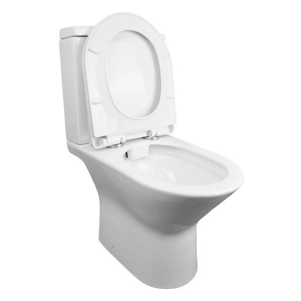 Унитаз напольный Azario Fretta new 370х615х790 безободковый  и сиденьем микролифт (AZ-1223B)