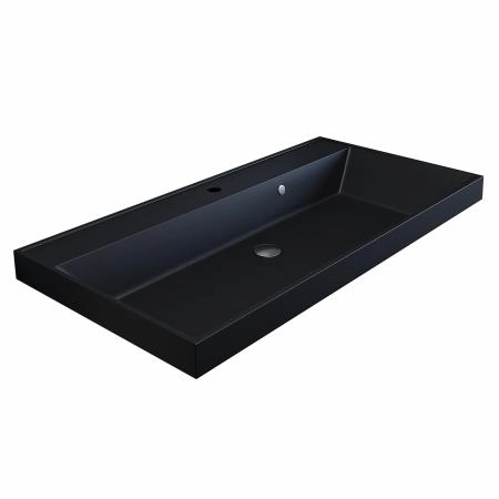 Раковина кварцевая Uperwood Classic Quartz 90 см, черная матовая, космос