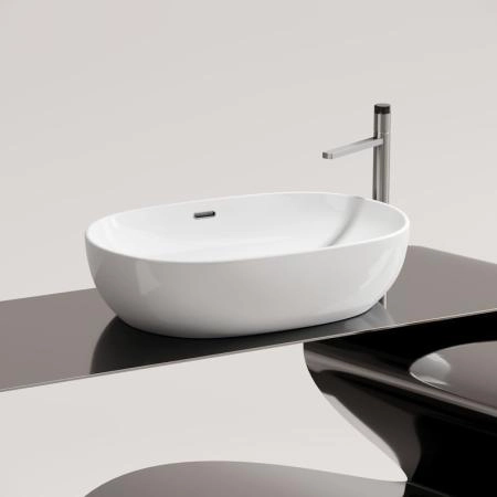 Умывальник чаша накладная овальная со сливом переливом Element 610x420x155мм