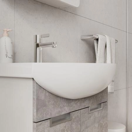 Тумба для ванной Volna Vario Z.50.2D Цемент напольная (Рива) раковина отдельно