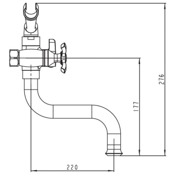 Смеситель для ванны KAISER Carlson Lux (11255) с душем  хром