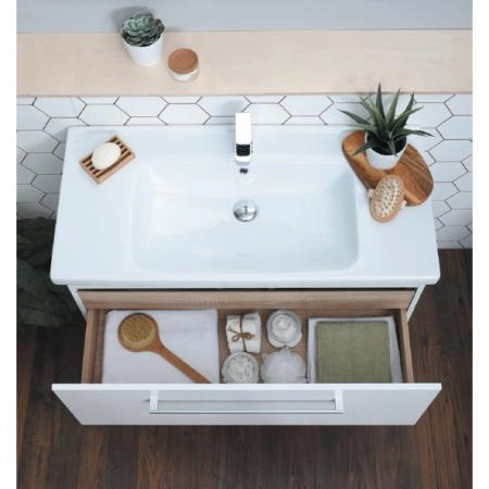 Тумба Dreja BIG INN 100 см под умывальник дуб кантри, подвесная