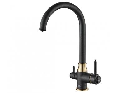 Смеситель для кухни ZORG Steel Hammer (SH 763 BLACK BR) черный