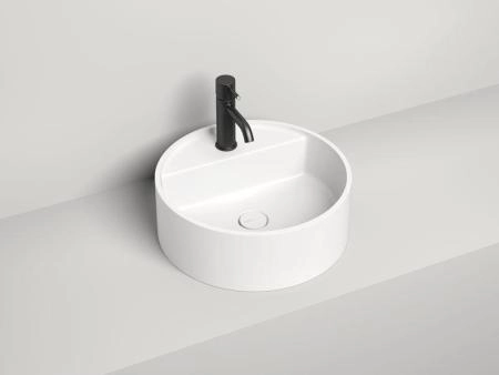 Раковина Salini ARMONIA TOP 02 S-Sense глянцевая 45x45 130116G накладная без отв.смесителя