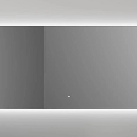 Salini Зеркало для ванны OMBRA 100х90х2.5см., с LED подсветкой, влагостойкое AGC Сrystalvision, сенс. выкл., крепления, обогрев, антизапот.