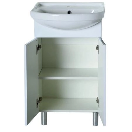 Тумба под раковину ASB-Mebel Мессина 500х415 мм цвет белый глянец напольная