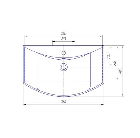 Раковина Kirovit Стиль 75 керамическая