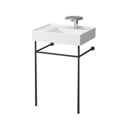 Laufen Kartell Консоль 53.5х44х79см, с раковиной на 1 отв,, напольная, Sx, покрытие LCC, цвет: черный матовый