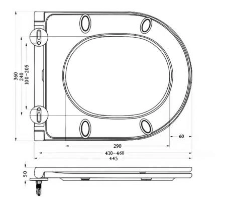 Сиденье для унитаза BELBAGNO FLAY-R BB2111SC быстросъемное, дюропласт, soft close, металическое крепление
