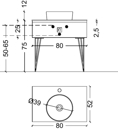 Консоль Boheme LUCIDO 80 см Жемчужный белый 770-080-W