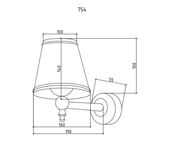 Бра Boheme золото 754 754
