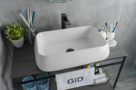 Раковина Gid N9239 60x40 на столешницу белая