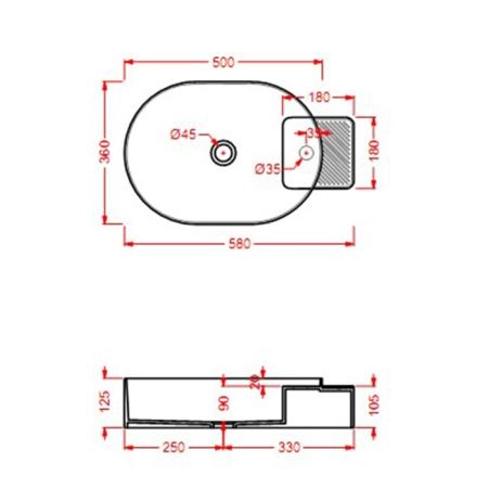 Artceram Cartesio Раковина 58х36 см, с 1 отв., накладная, цвет: голубой