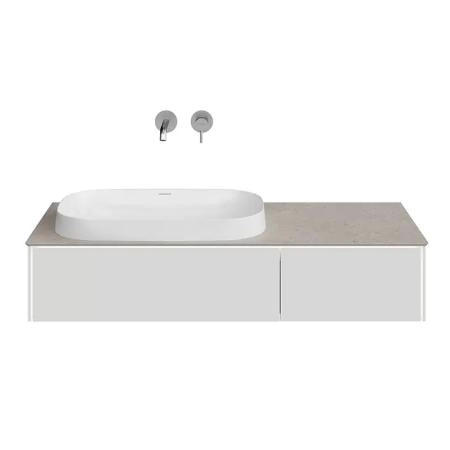 Тумба Kerama Marazzi MAGICA МАДЖИКА MA.120.2\MGR.M подвесная 120, 2 ящика, утренний серый матовый