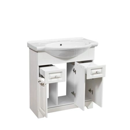 Тумба под умывальник Stella Polar Кармела 75, ольха белая, Байкал 75